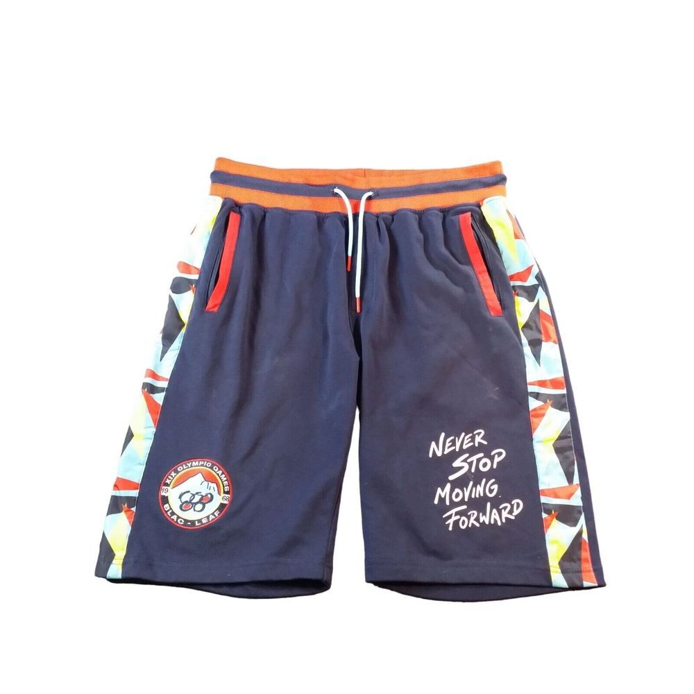 Blac Leaf Athletic Shorts Men‎ Sz L 1968 Olympic Games Multicolor Athleisure